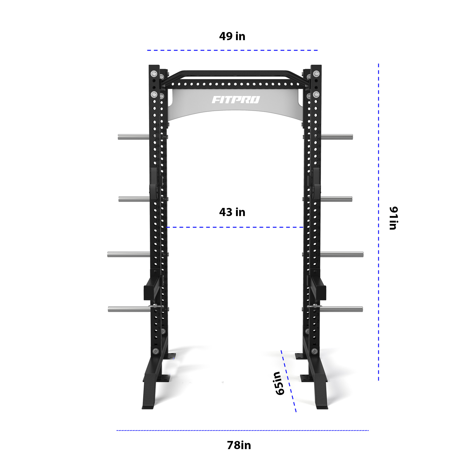 Half Rack Commercial Grade for home gyms and commercial Gym best rack in the market