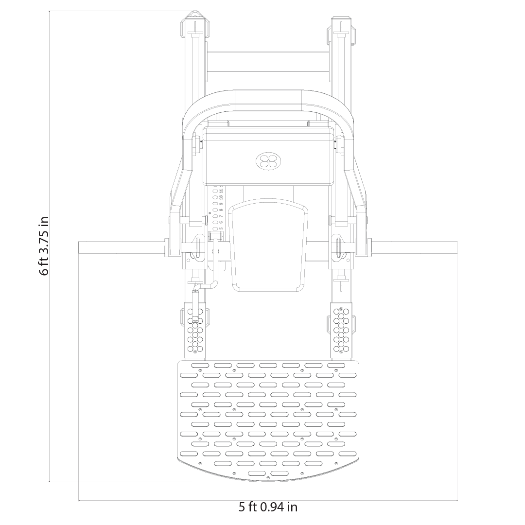 Hip thrust Machine best size for gyms, blueprint
