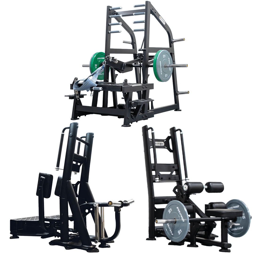 Combo bundle gym equipmetn glute and lower body best glute machines belt squat standing hip thrust and standing abductor