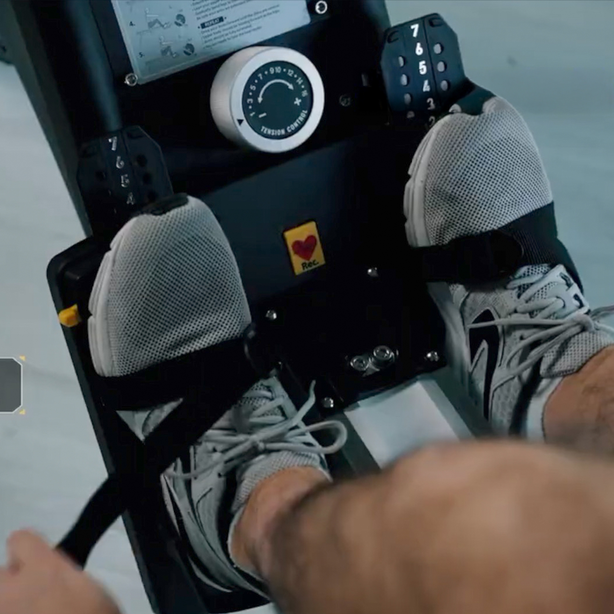Hyperon Air Rower commercial grade for gyms functional training for hitt and Hyrox straps and foot adjustment