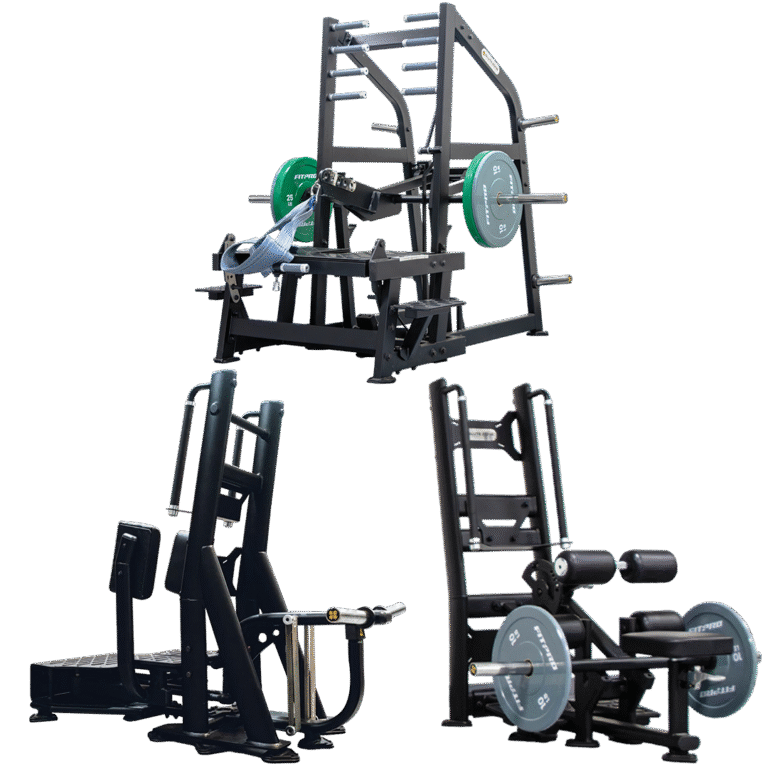 Combo bundle gym equipmetn glute and lower body best glute machines belt squat standing hip thrust and standing abductor